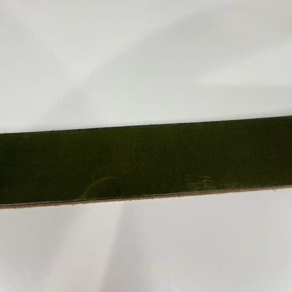 Cause and effect green thick leather buckle belt size 30 - Picture 5 of 8